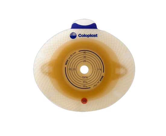 Bilde av SenSura® Click oppklippbar hudplate 2 delt 70mm kobling 10-65mm hullstørrelse (Extended Wear)
